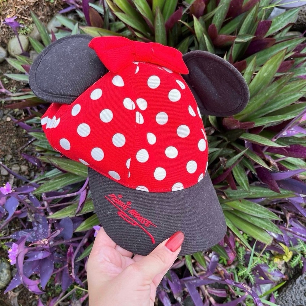 Disney Minnie Mouse Red, White & Black Polka Dot Cap - Picture 4 of 12